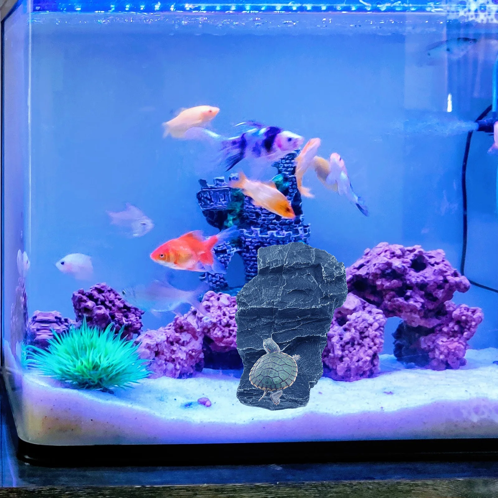 

Resin Basking Platform For Turtles Large Aquarium Turtle Tank Accessories Reptile Terrarium Decor Turtle Rock Basking Platform