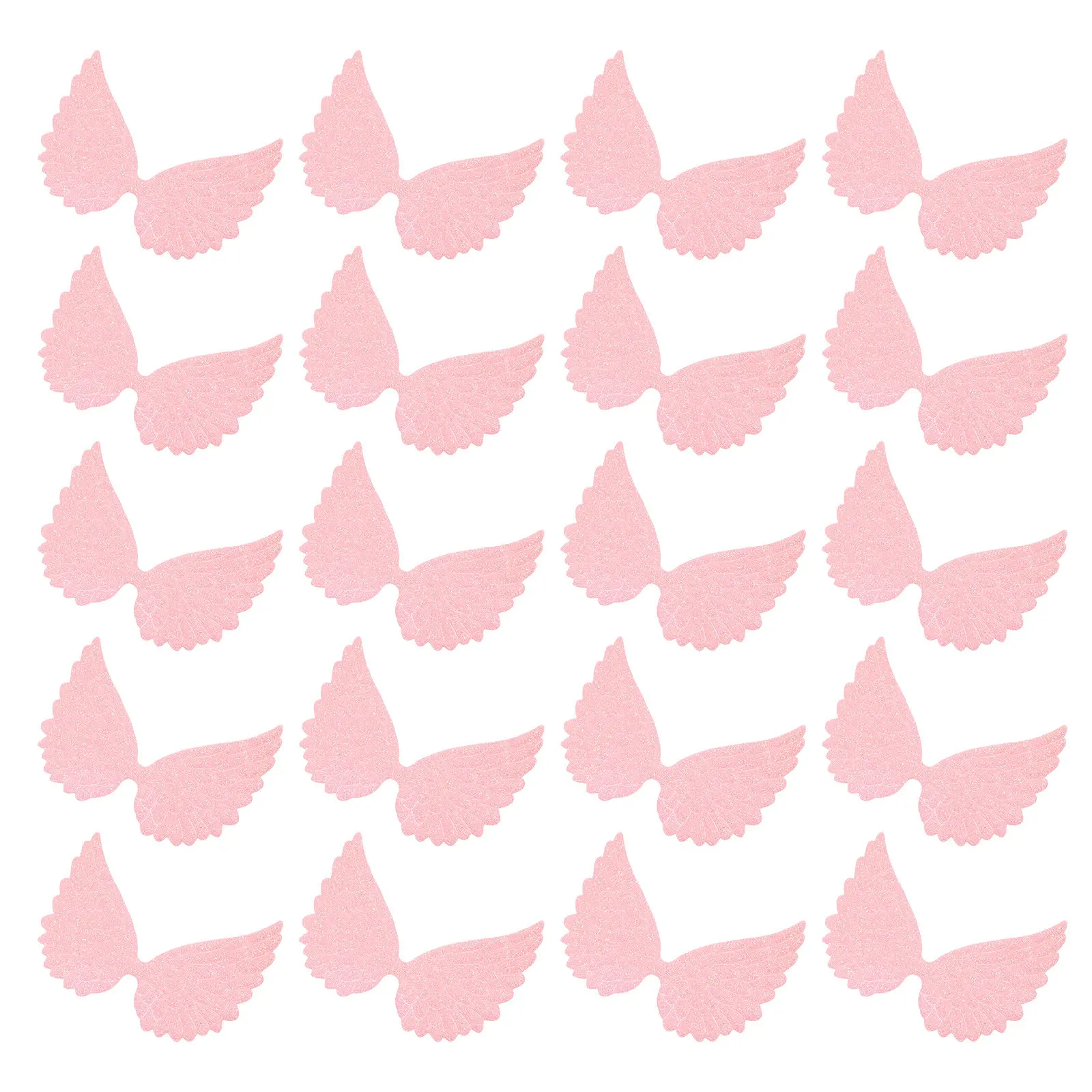 30Pcs Mini Angel Wing Ornament Glitter Angel Wing Cupcake Topper for Christmas Tree Decor Sewing Patches DIY Craft Supplies