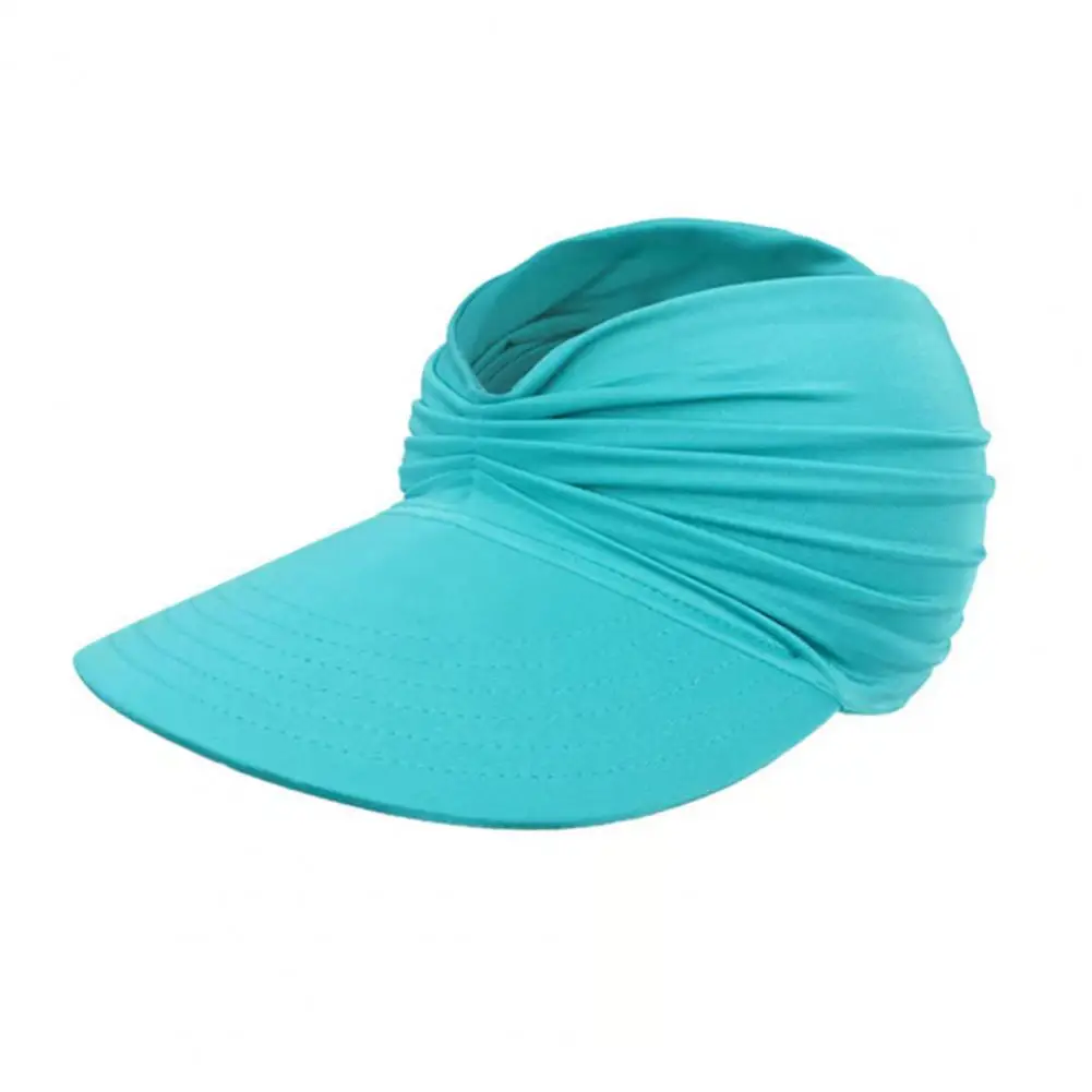 Sombrero de Sol para Mujer con Diseño de Parte Superior Vacía, Banda Elástica, Protección UV, con Orificios para Cola de Caballo, para Ejercicio al Aire Libre y Uso Diario
