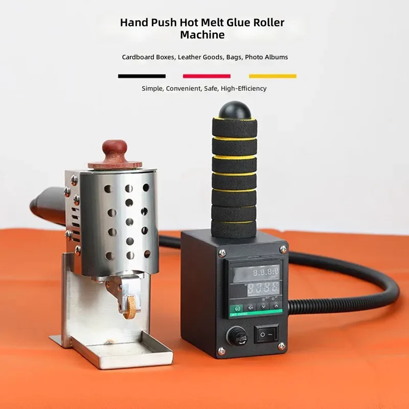 for Handheld Hot Melt Glue Roller Portable Yellow Glue Gun for Leather Bag Repair DIY Craft Adhesive Applicator Tool