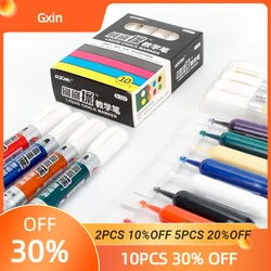 GXIN G-512 10PCS Liquid Chalk Markers Wipe-Clean Whiteboard Pen with Film-forming Inks For Non-Fade Writing on Matte Surfaces.