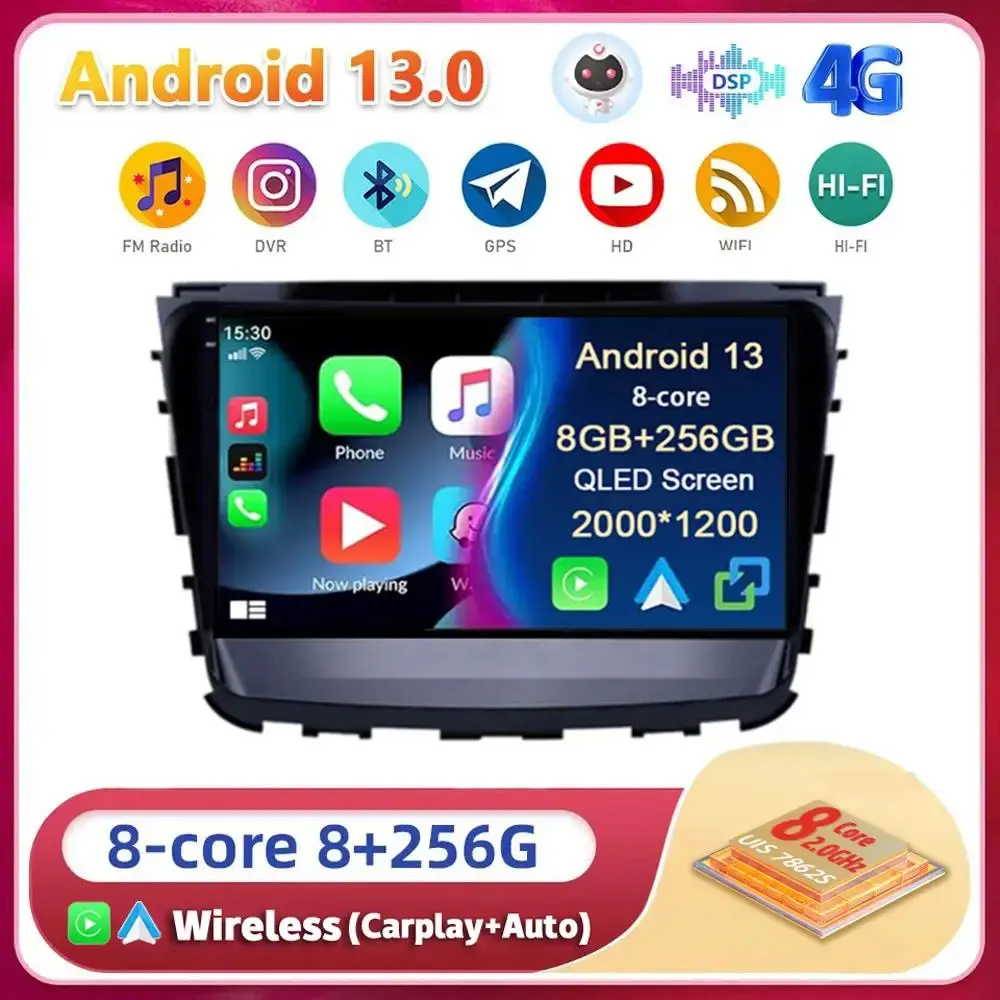 

Android13 Carplay Auto For Ssangyong Rexton Musso 2018 2019 Multimedia Navigation Car Radio Player Head Unit GPS WIFI+4G Stereo