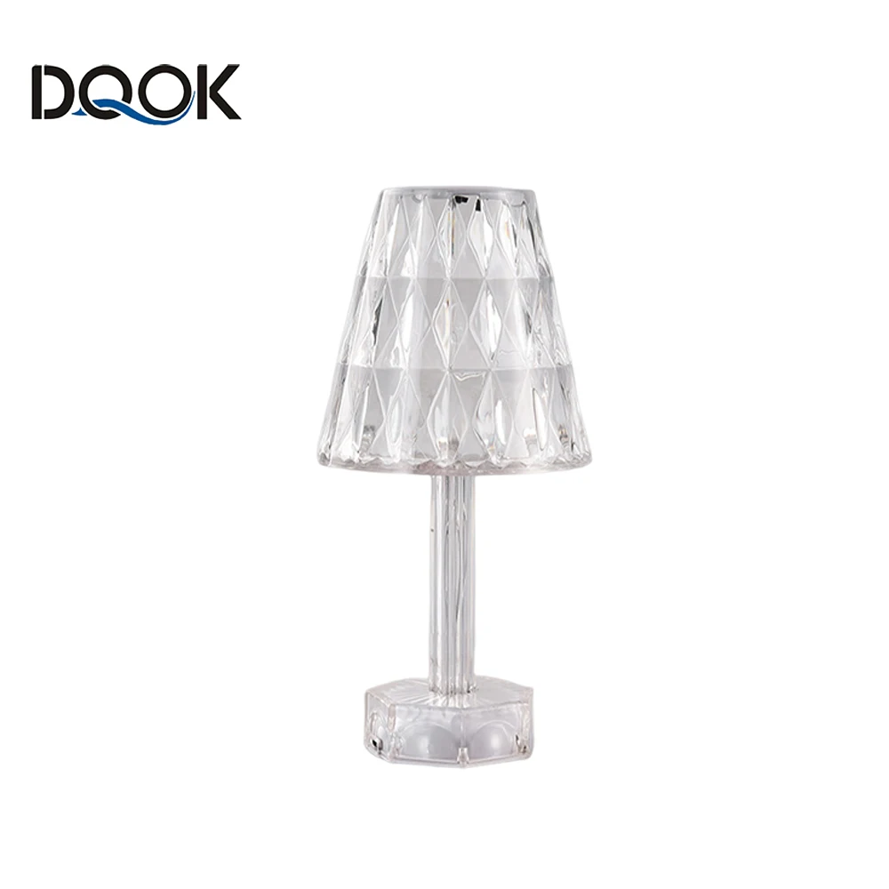 Diamond Crystal Projection Night Lights USB Charging Touch Control Restaurant Decoration Desk Light Bedside Night Lamp