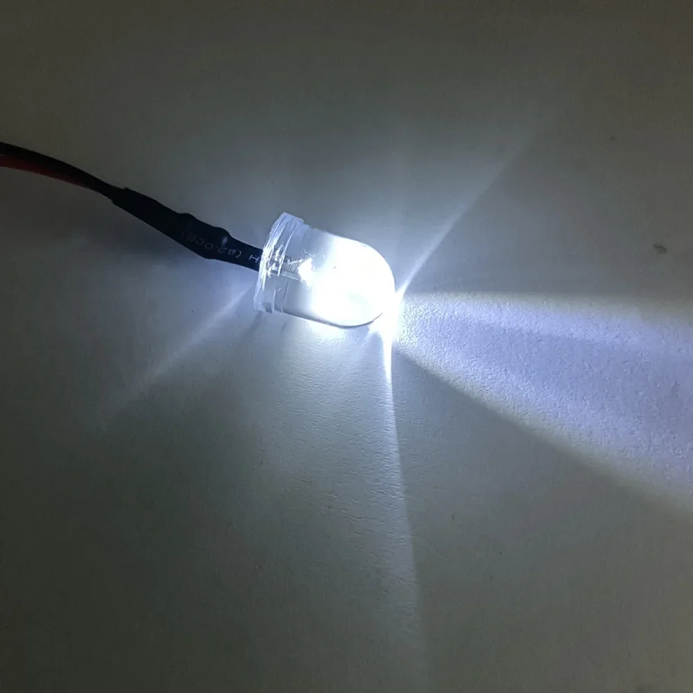 DC5-12V 8mm 10mm Red/Green/Blue/RGB Fast Slow White UV Round Pre-Wired Water Clear LED With Plastic Holder 10PCS/Lot