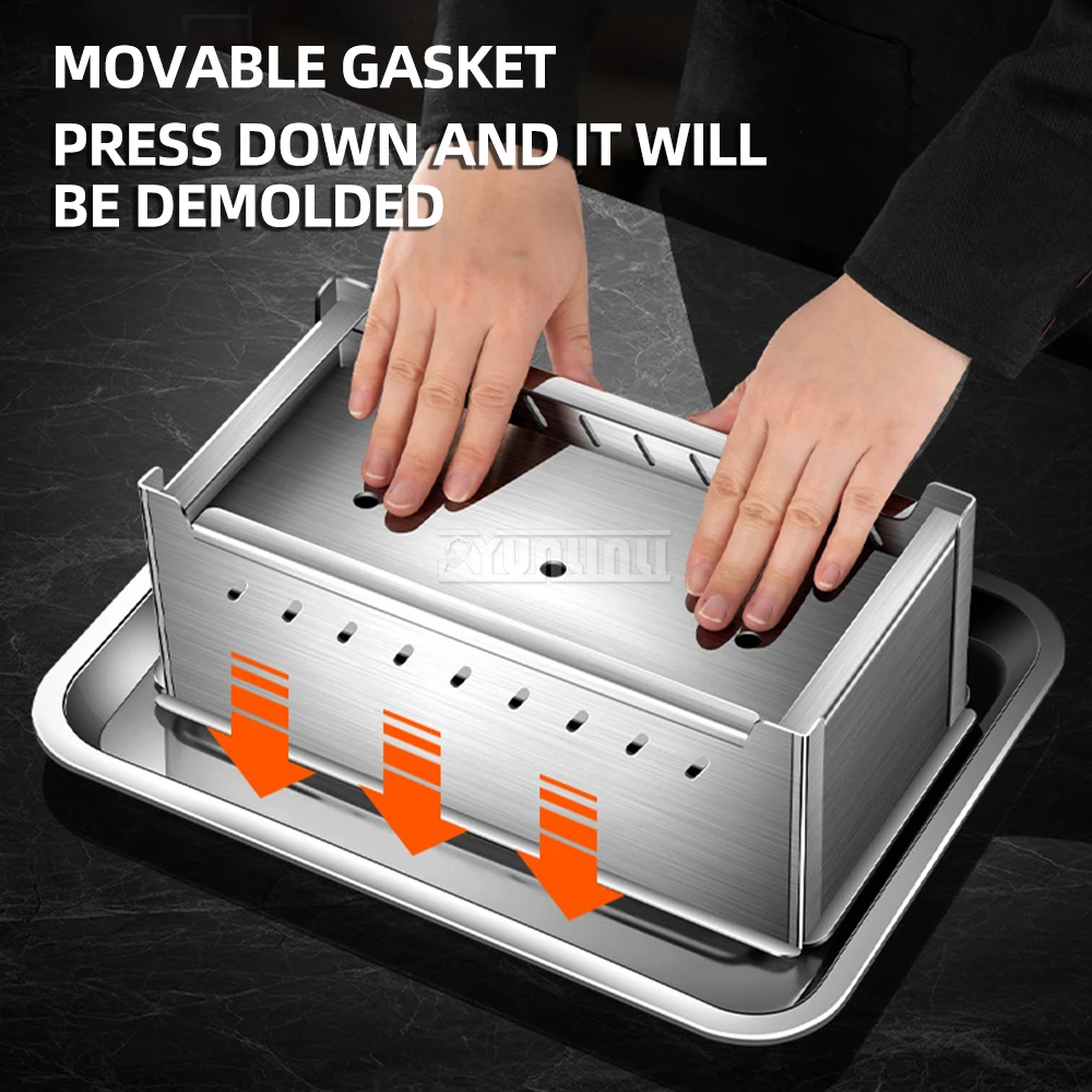 Commercial Stainless Steel Meat Pressing Mold Box Pork Forming Machine for Fast Food Restaurants Kitchen Equipment