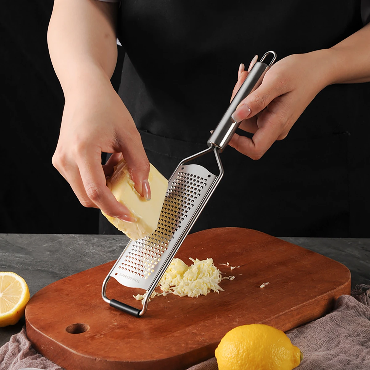 1 pz 304 manico in acciaio inox pialla per formaggio per uso domestico pialla per limone zenzero aglio trituratore pialla per cioccolato Gadget da