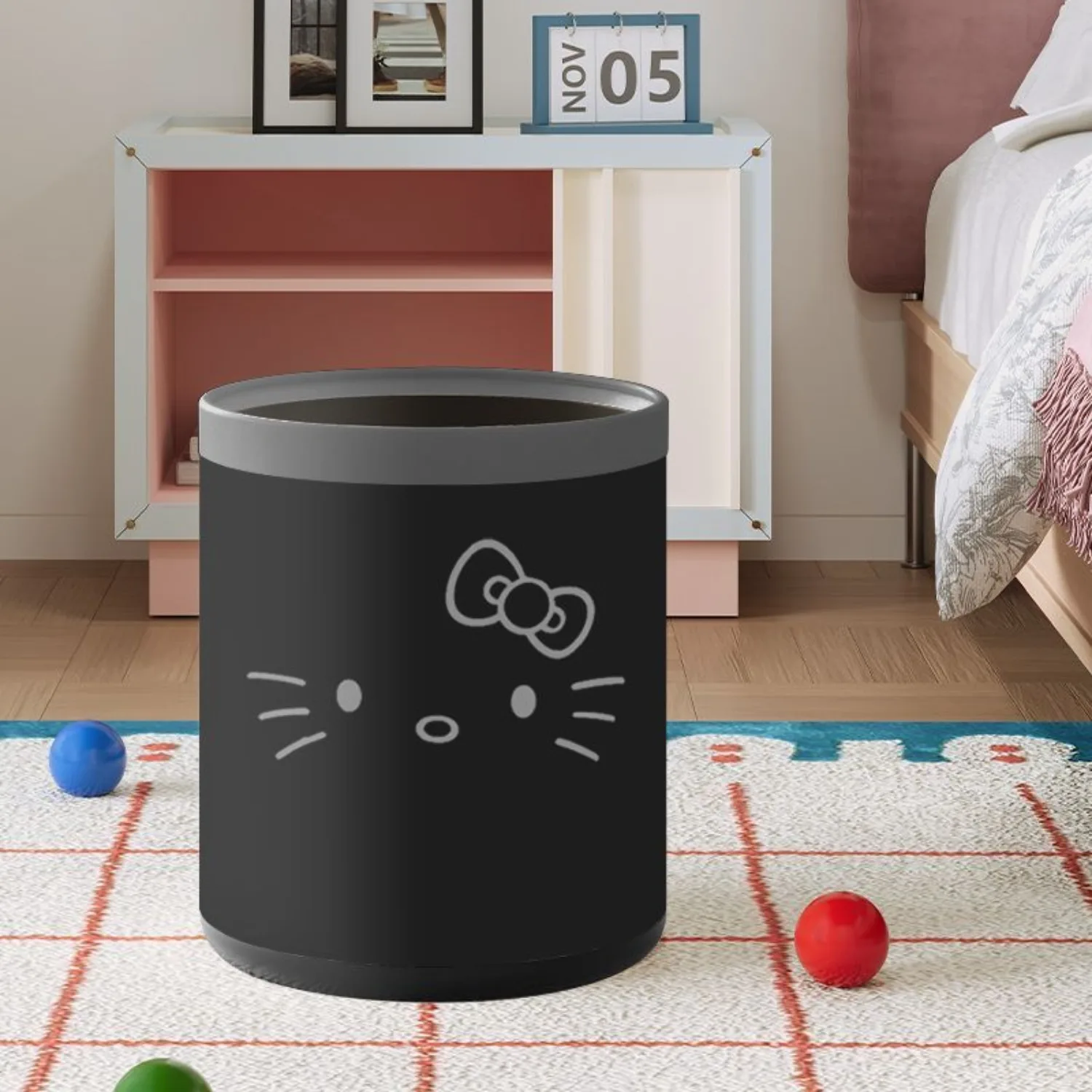 2026 Cute Sanrio HelloKitty My Melody Trash Can Home Decor Cartoon Anime Kawaii Ins Style for Bedroom Kitchen Holiday Gifts Toys view 5