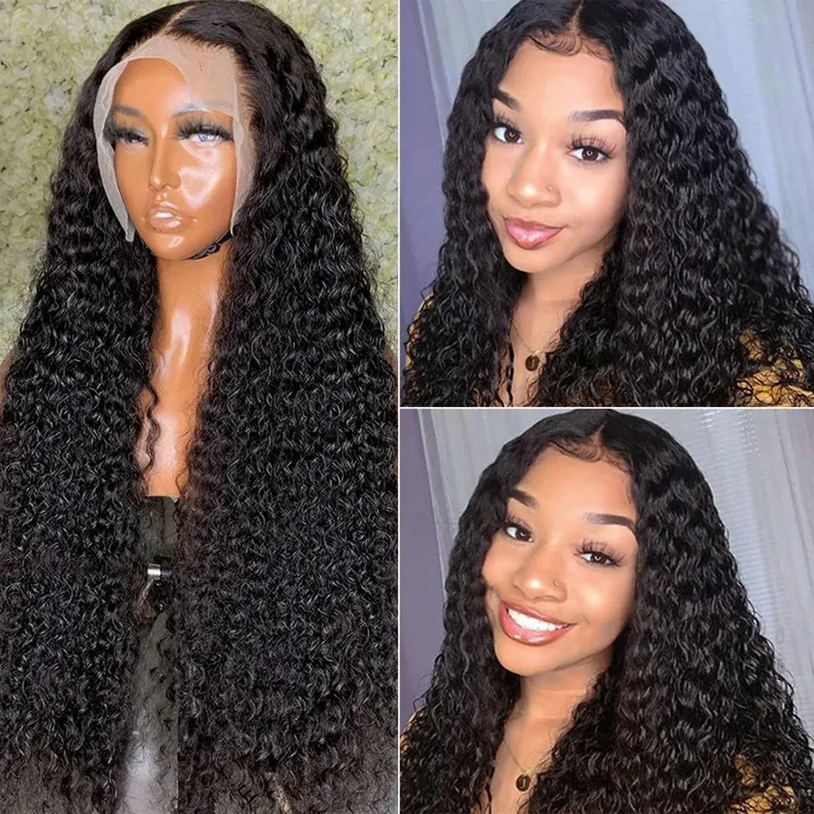 

13x6 Lace Frontal Wig Deep Wave Human Hair Wigs With Baby Hair Pre Plucked Bleached Knots Bling Remy Deep Wave 13 x 6 Lace Wigs