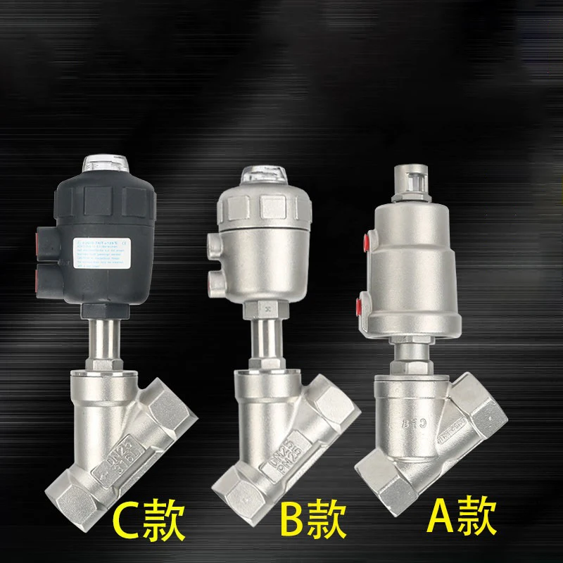 DN15 DN20 DN25 DN50 304 Stainless Steel Angle Seat Valve Pneumatic High Temperature and Corrosion Resistant Steam Shut-off