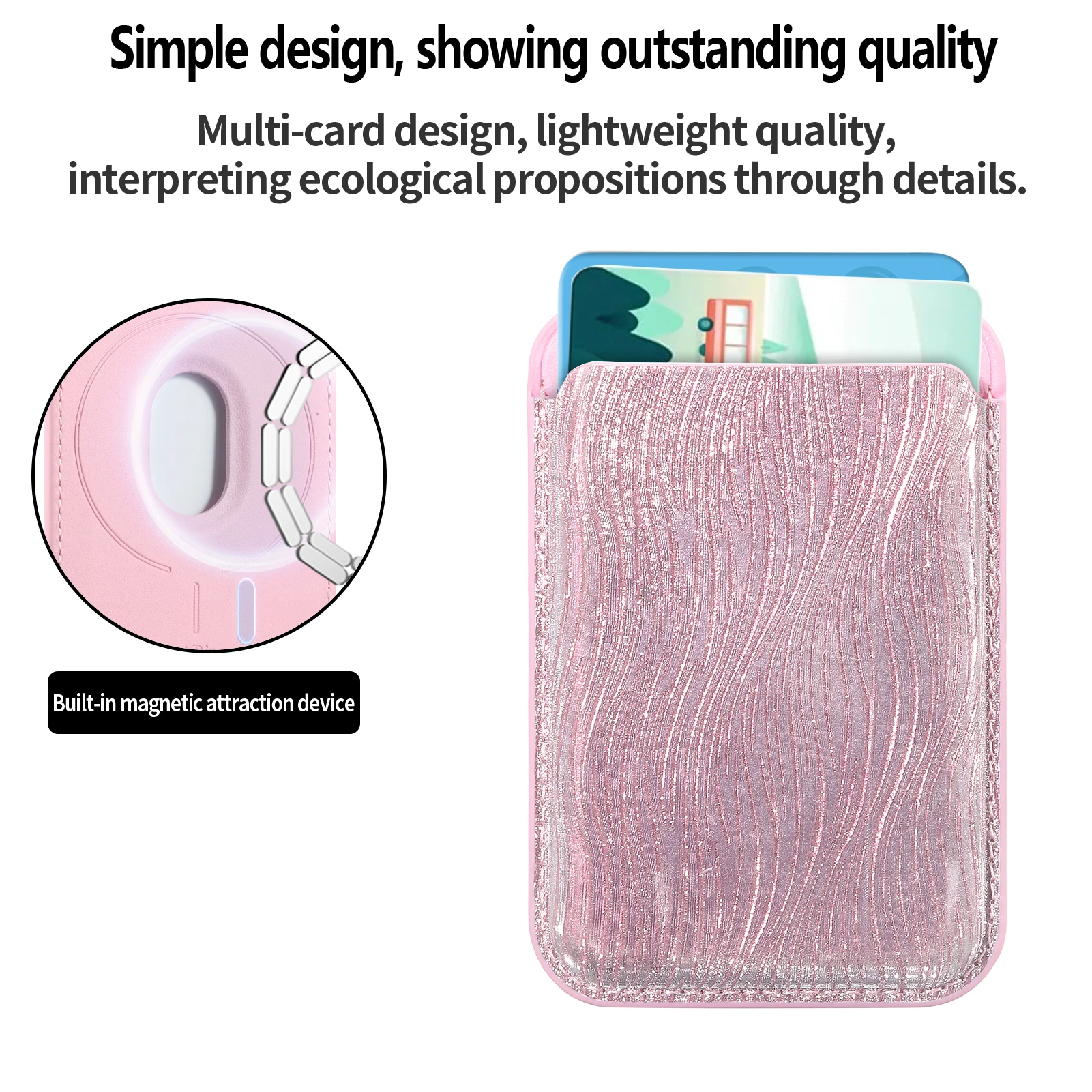 Glitter PU Leather Card Bag Su - đánh giá và giá Phone Cases That Hold Cards