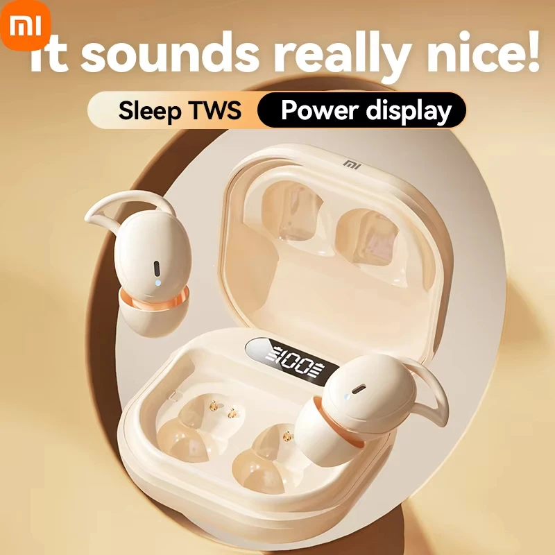 Xiaomi-Écouteurs de sommeil sans fil invisibles M72 TWS, Bluetooth, Écouteurs à réduction de bruit, Casque confortable avec écran d'affichage numérique, Allemands inconnus