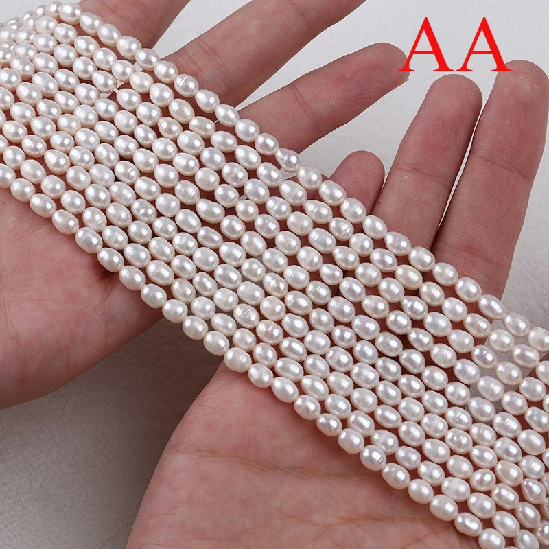 Natürliche Süßwasser Perle Perlen Hohe Qualität Reis Form Punch Lose Perlen Für DIY Halskette Armband Schmuck Machen 2-2,5mm