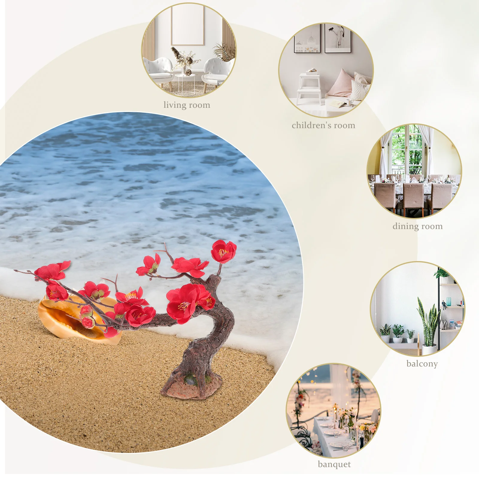 

Mini Tree Realistic Artificial Fake Plant For Sand Table Micro Landscape Decor Resin Desktop Adornment