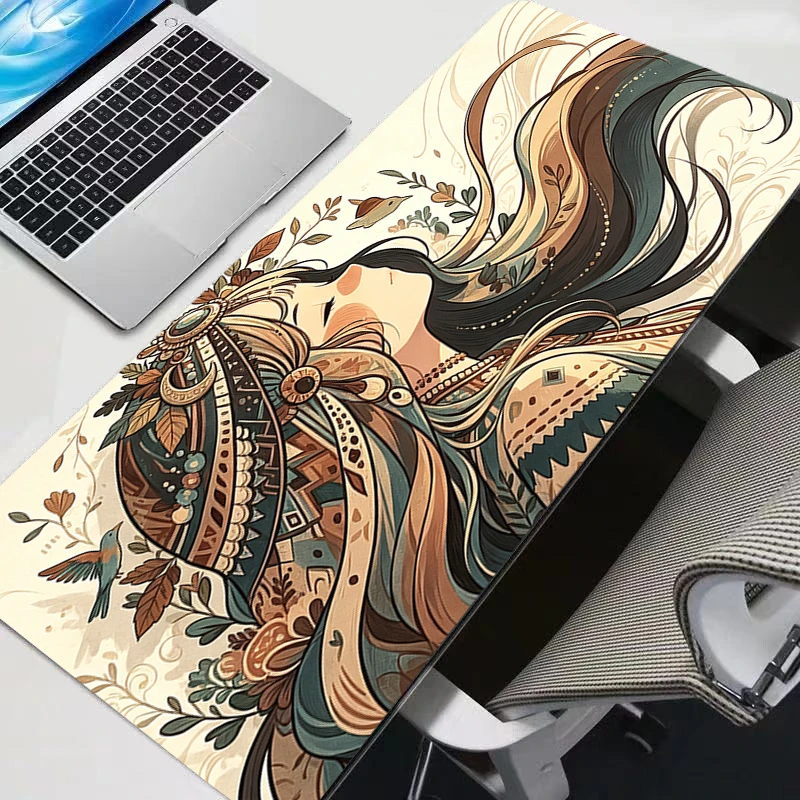 Mouse pad Retro decoration Professional E-sports gamers speed pc Gaming Rubber keyboard notbook desk mat mousepad 800X300
