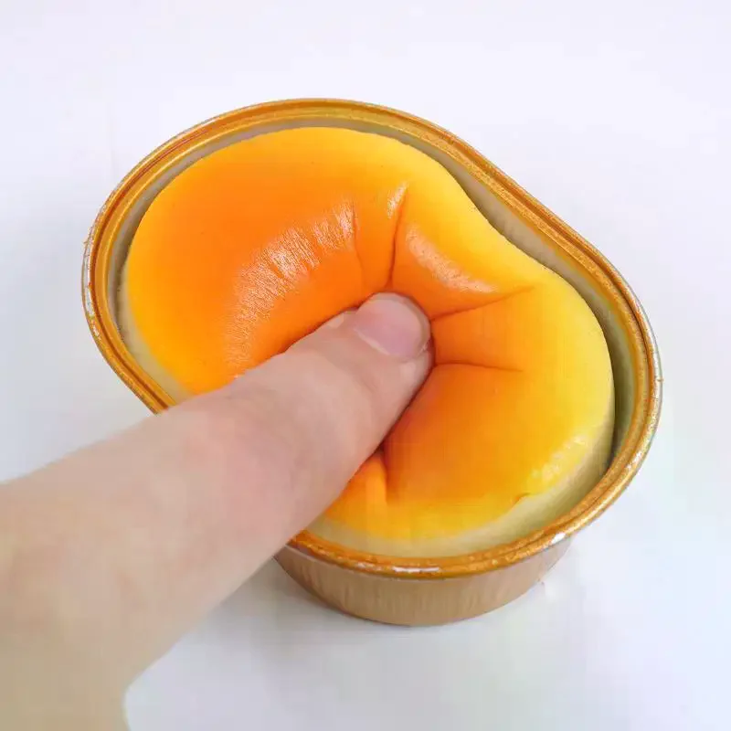 Simulated Cheese Bread Squeeze Toy Stress Relief Slow Rising Sensory Fidget For Anxiety ADHD Autism Gift For Kids Adults
