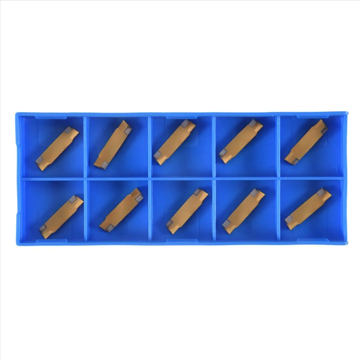 A1991Z~10Pcs Mgmn200 Carbide Inserts Golden Blades + 1Pc Mgehr1010-2 Turning Tool Holder Boring Bar With Wrench