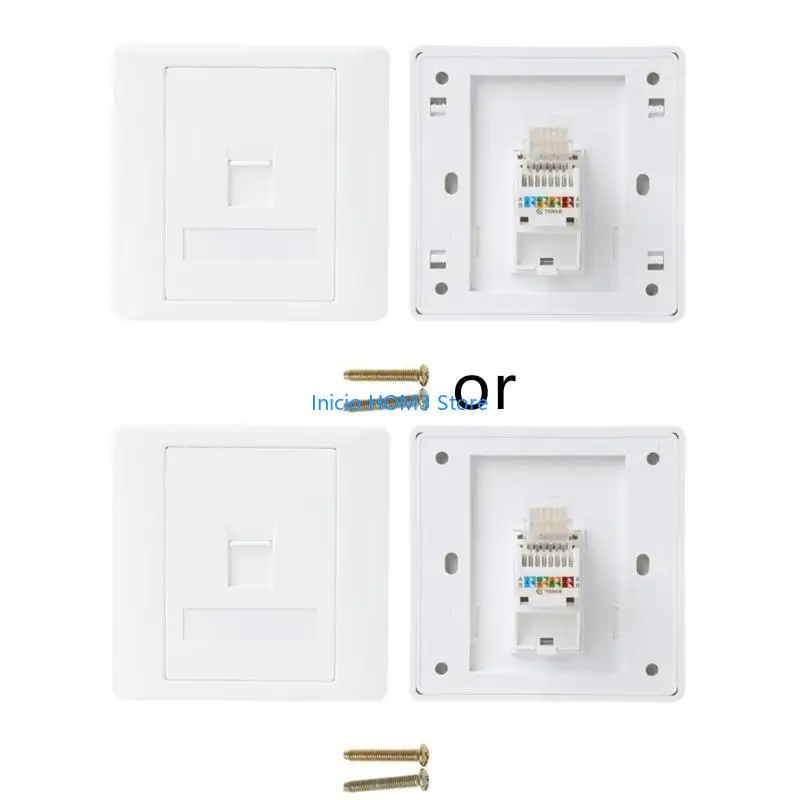 A5YD CAT6 RJ45 Wall Face Cover Four Port Internet Panel Extruded Wire LAN