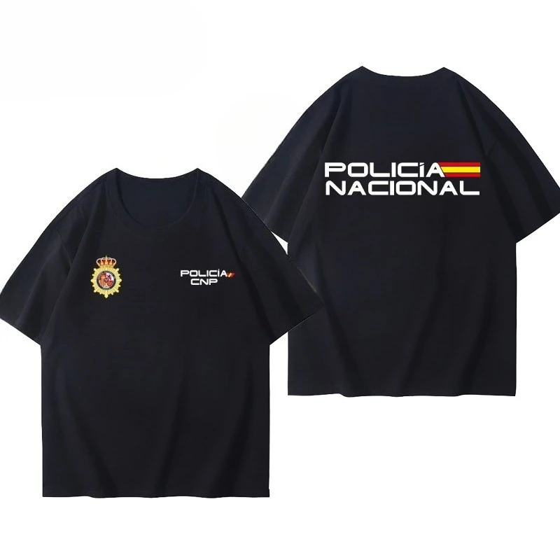 POLICIA Cnp - Spanish National Police Headquarters Tactical Identification T-shirt Men's Clothing Women's 2026 Summer T Shirt