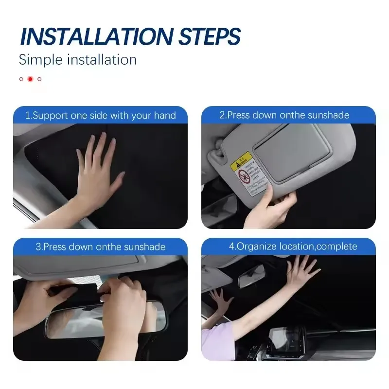 Car Front Windshield Sunshade Heat Insulation Sun Visor Summer Cooling Auto Accessories For DS 7 Crossback 2017~2025 2020 2023