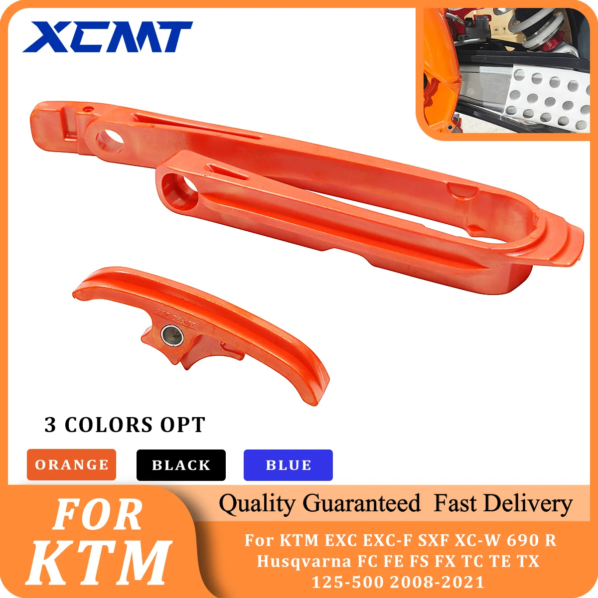 

Motorcycle Chain Slider Guard Swingarm Guide For KTM EXC EXC-F SX SX-F XC XCW XCF-W 125 150 250 300 350 450 500 2016–2020 2021