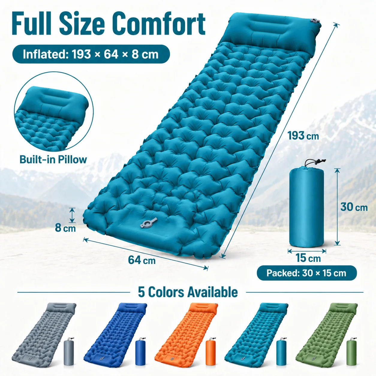 Ultralight Inflatable Camping  - Inflatable Camping Sleeping Pad Pillow recension och pris