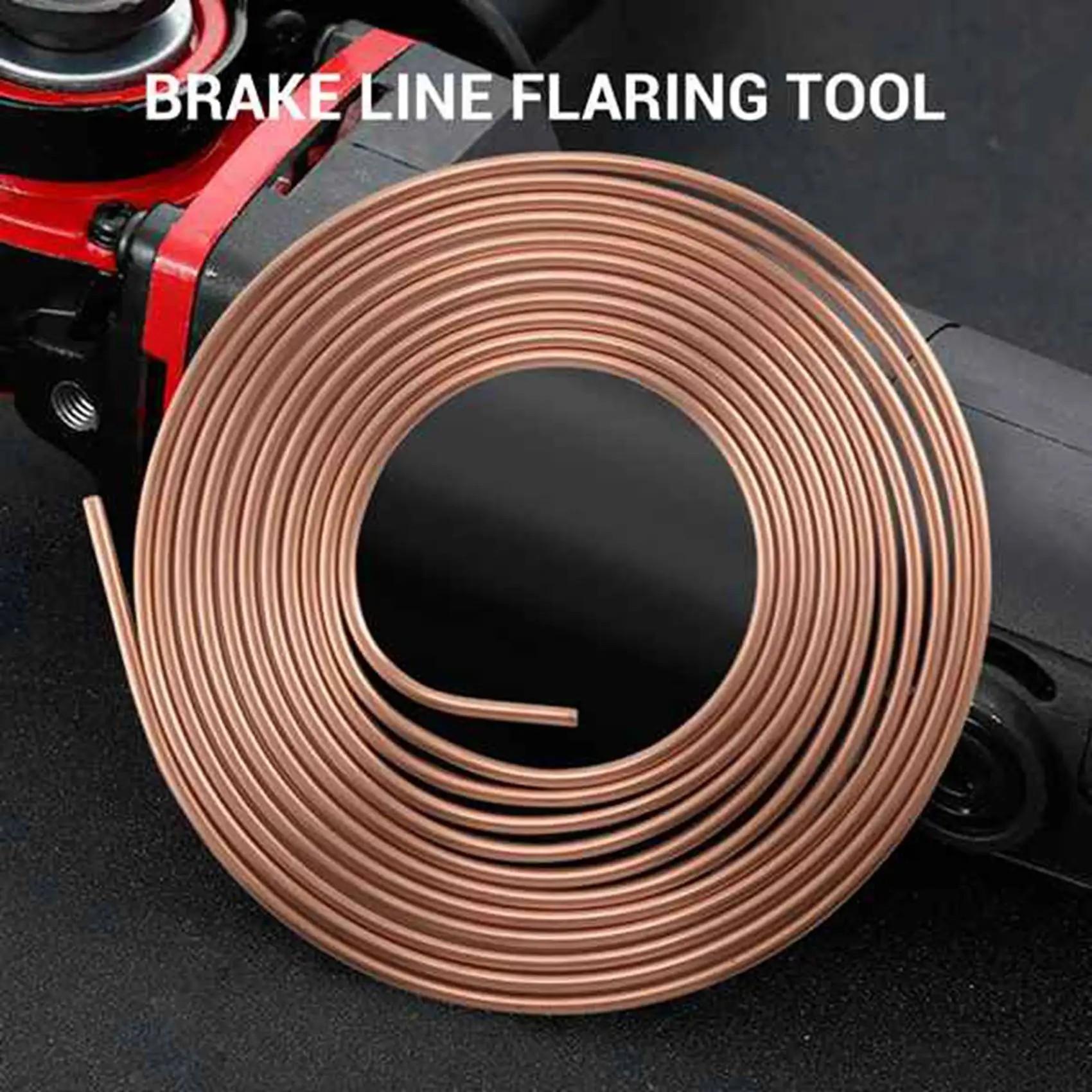 A73X-25FT 7.62M Anti-Rust Coil Of 1/4 Inch OD Nuts Car Roll Tube Copper Nickel Brake Pipe (Copper Color)