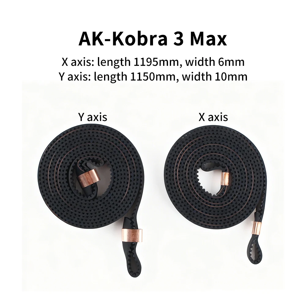 ل كوبرا 3 ماكس متزامن حزام كوبرا 3MAX X Y Z 6 مللي متر/10 مللي متر عرض حزام عالية الجودة ثلاثية الأبعاد طابعة استبدال أجزاء ل كوبرا 3 ماكس #2