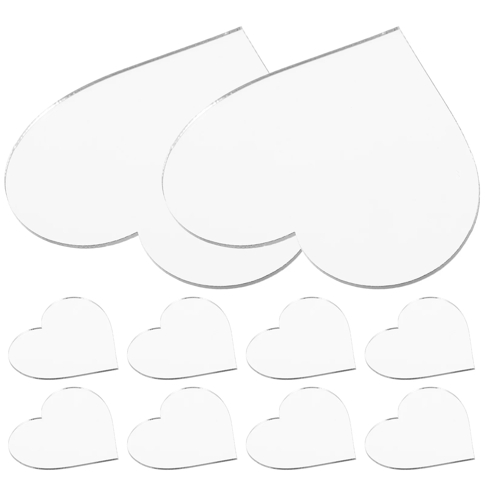 

Adhesive Acrylic Mirror Lenses Hd Stick-On Mirrors For Phone Cases Heart-Shaped Decor Travel Portable Makeup Charm