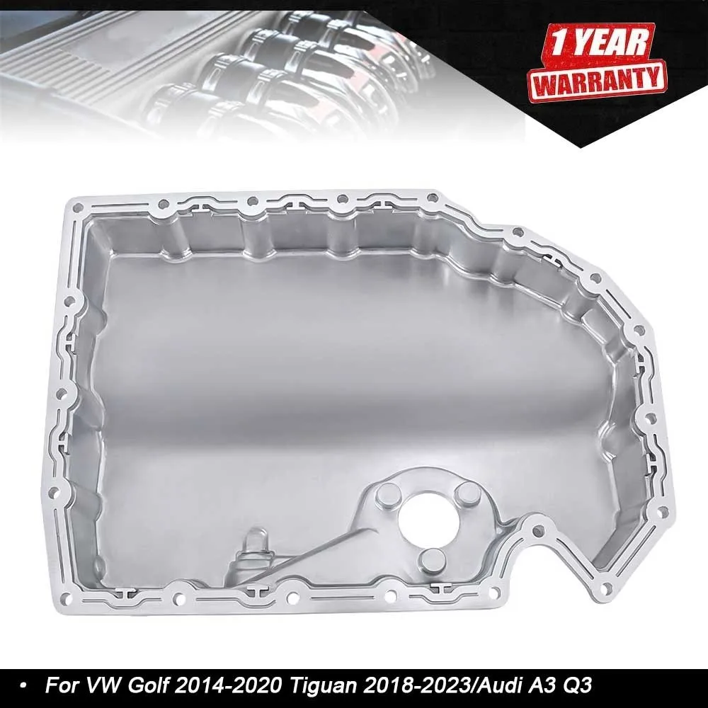 Aluminium Lower Engine Oil Pan For VW Golf Tiguan Audi A3 Q3 2014-2023