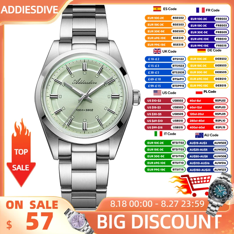 ADDIESDIVE Новые мужские часы Роскошные