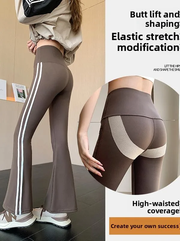 ハイウエストベルボトパンツタイトフィットヨガ女性のボティングパンツアウターウェア夏痩身スポーツカジュアルパンツ