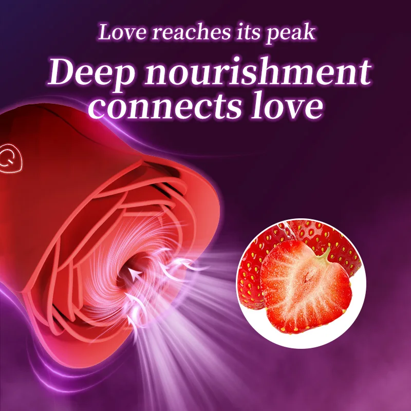 Powerful Sucking-Rose Vibrator Toy for Women Vacuum Stimulator Oral Nipple Clit Sucker Female Sex Toys Goods for Female Adults