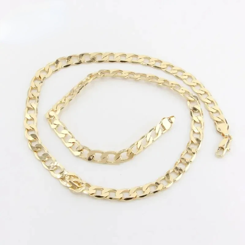 Ruixi High Quality  Fashion Multi Width Length 14k18k Gold Plated Ferrero Rouba Chain Necklace Men Women Gifts Holiday Party