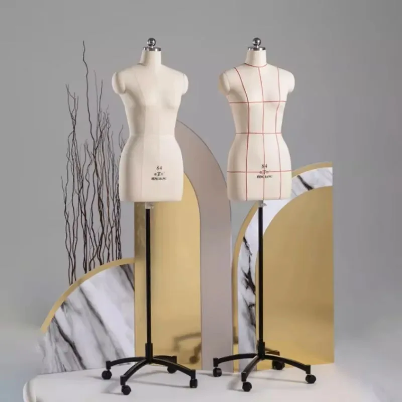 Sewing Female Tailor Mannequin Body for Clothes Design and Bust Dress Form Stand Home Metal Base Model Mannequin Display Stand