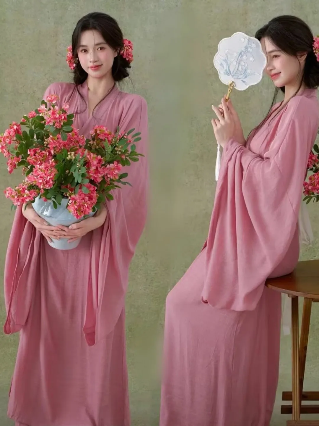 Retro Chinese Style Art Photo Studio Dress Female Photography Costume Stage Performance Hanfu Traditional Chinese Clothing