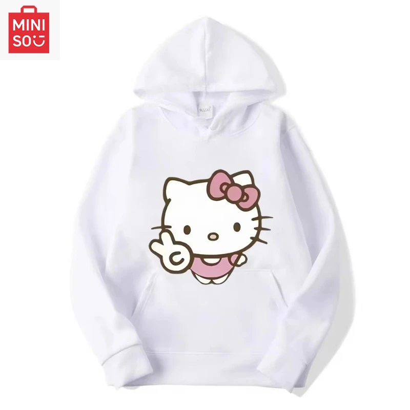 

2025 New Hello Kitty Cartoon Family Women Hoodie Cartoon Anime Men Pullover 2025 New Spring Autumn Couple Sweatshirt Clothes Top