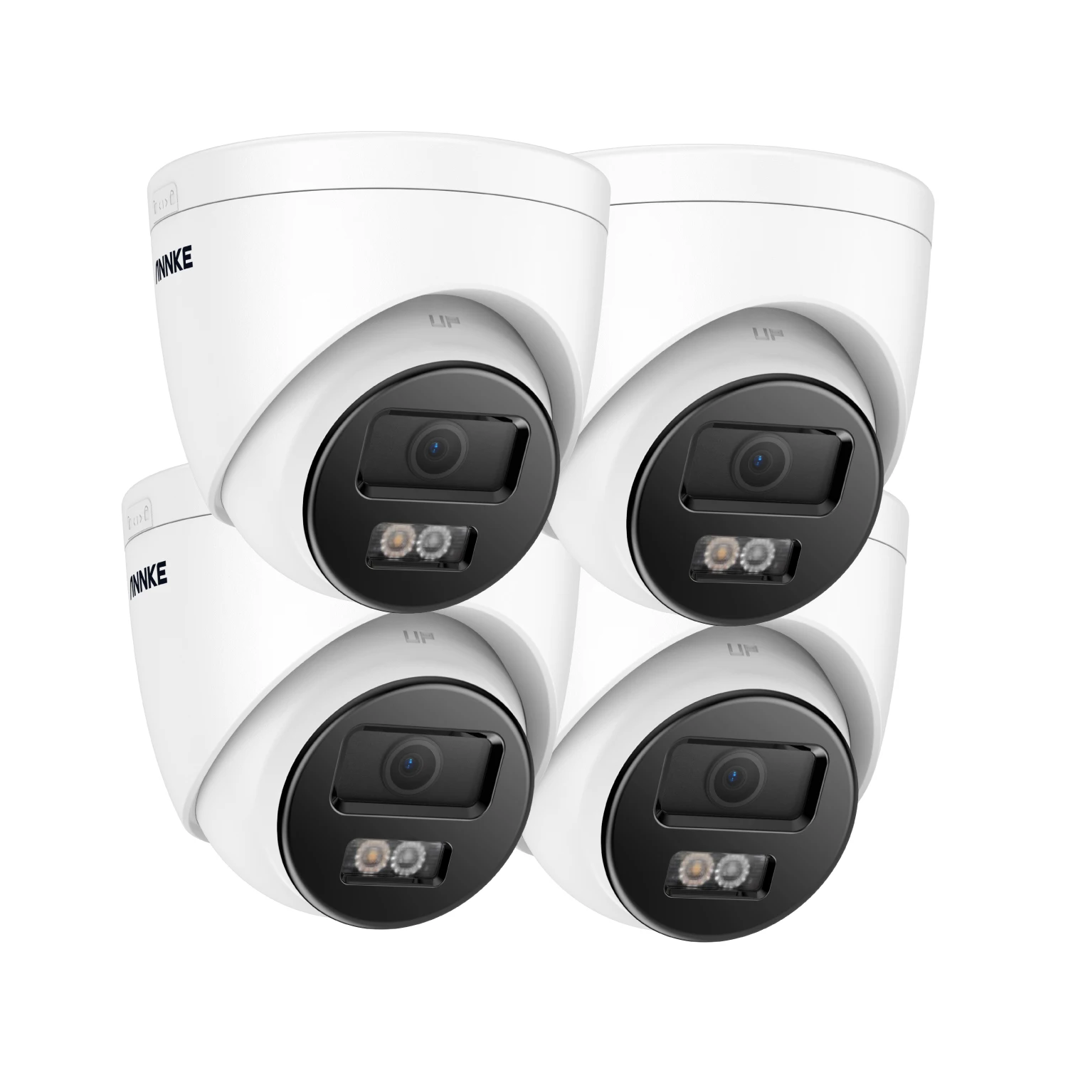 ANNKE C1200 12MP 4pcs Set PoE IP Security Camera AI Motion Detetction Smart Dual Light SD Card Slot Microphone CCTV Camera IP67