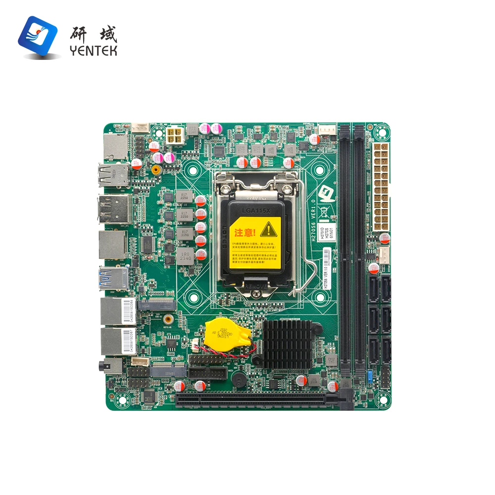 NAS 메인보드 제조업체 X86 LGA1151 I3 I5 I7 6-9세대 2 DDR4 6 SATA HD DP 디스플레이 산업용 미니 ITX 메인보드
