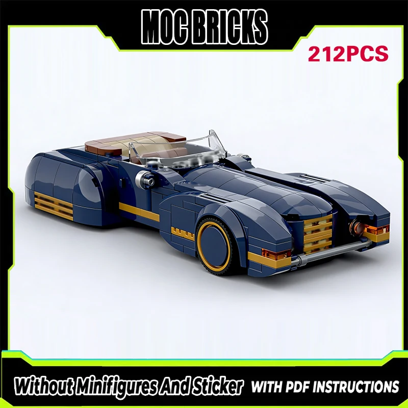 

Конструктор MOC: Модель гоночного автомобиля, классический ретро-родстер, модульная технология, подарки, праздничный набор для сборки, детские игрушки