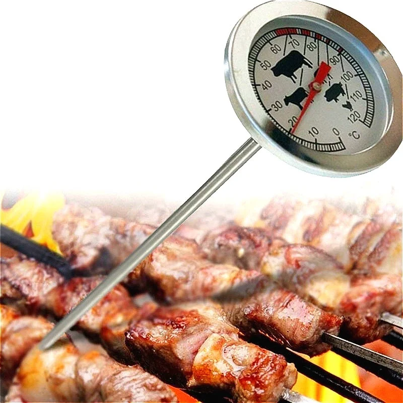 Termómetro de sonda de bolsillo de acero inoxidable para barbacoa
