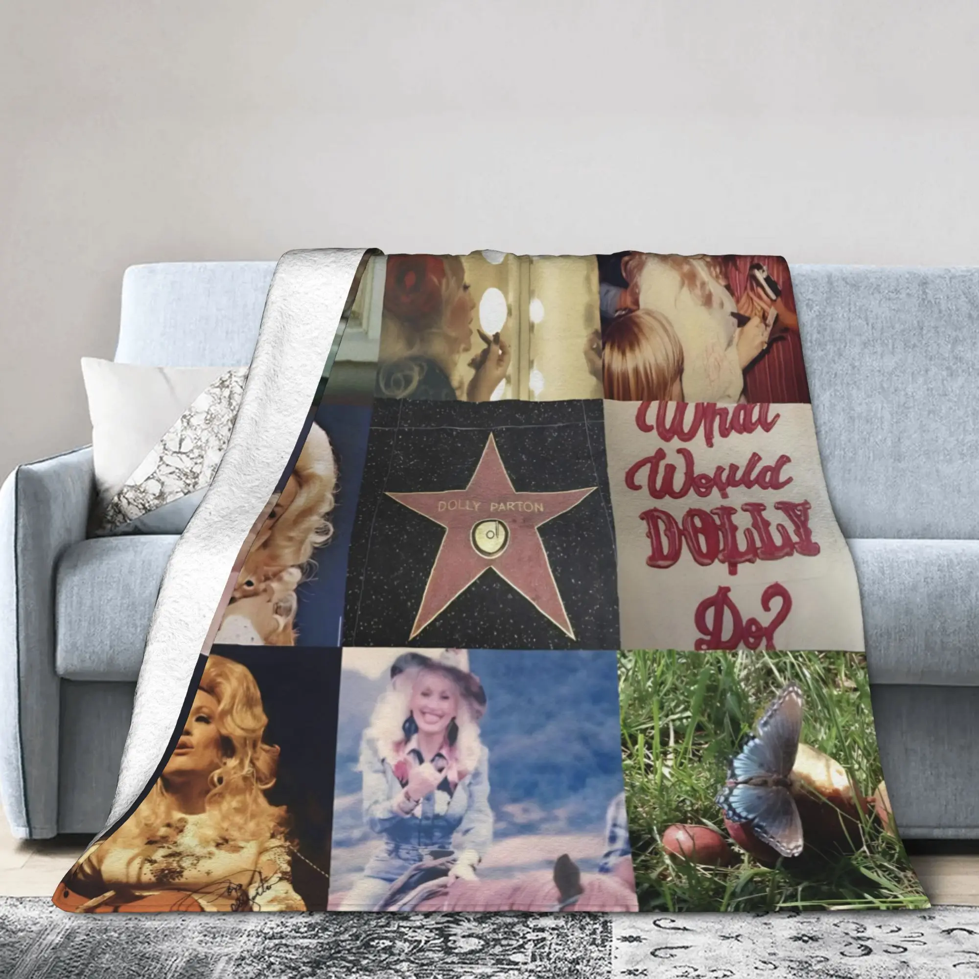 Dolly Parton Memorial RIP Coral Fleece Plush Throw Blankets  Blankets for Home Travel Super Soft Bedspread