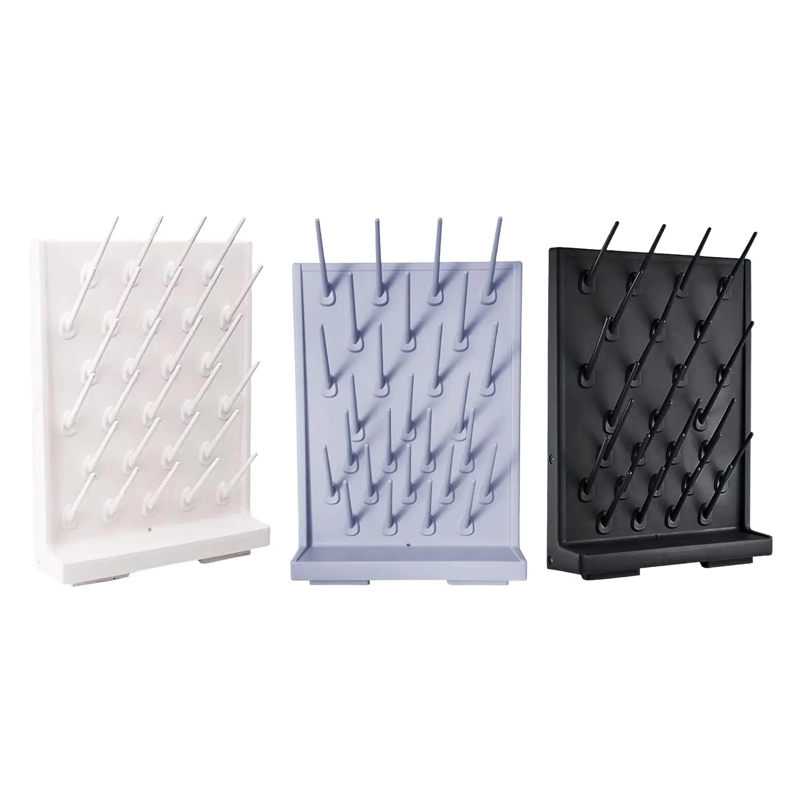 

Lab Drying Rack with 27 Detachable Pegs Sturdy Wall Mount or Free Standing Accessories Multifunctional 4.7x15.7x21.6inch