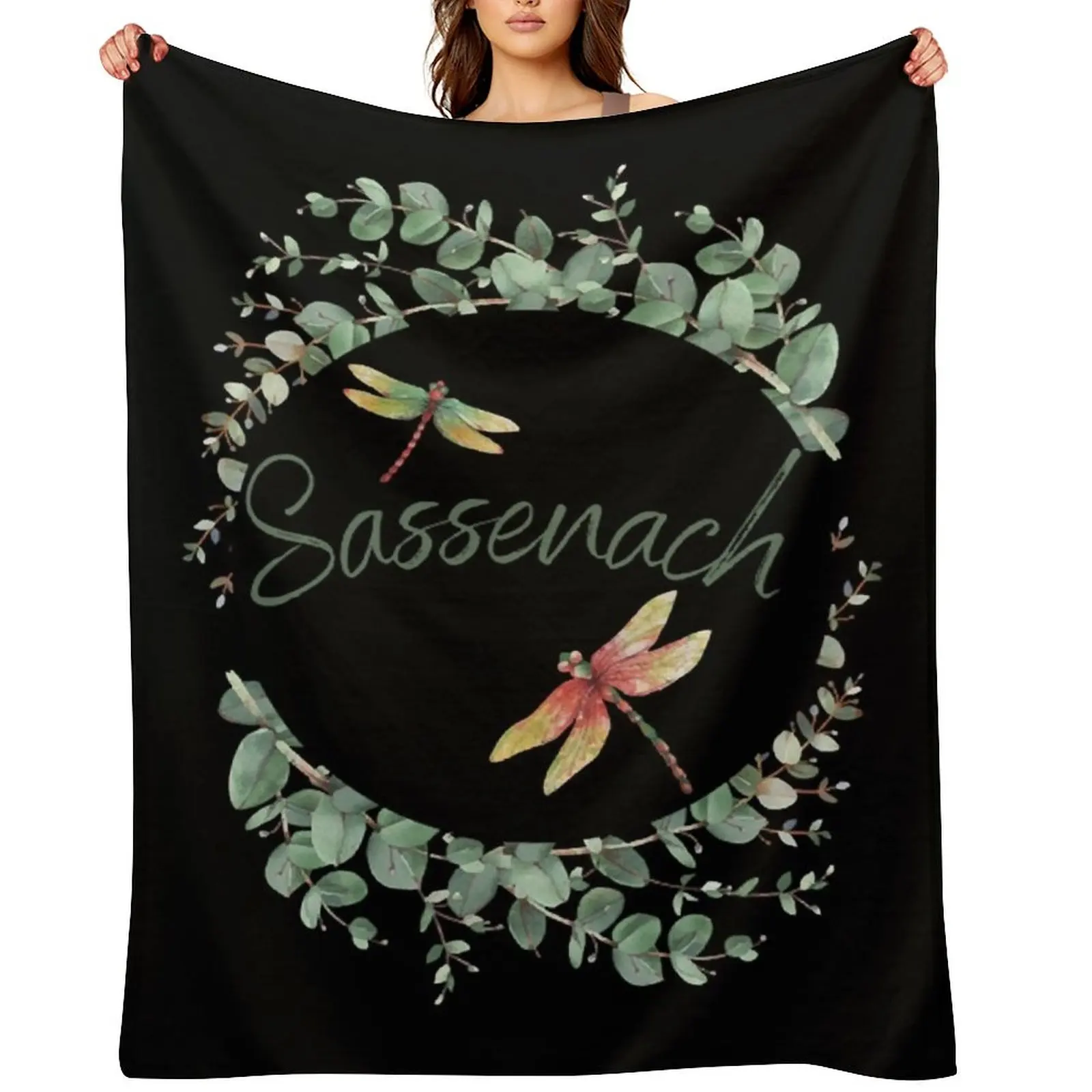 

Sassenach Dragonfly Throw Blanket christmas gifts Decorative Beds Fashion Sofas Flannel Fabric Blankets
