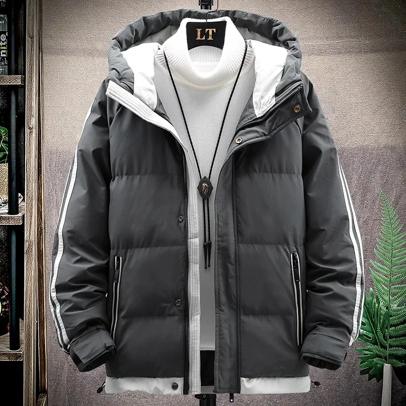 

Winter Mens Cotton Jacket Thick Warm Hooded Anti Cold Padding Cotton Coat New Autumn Parka Outerwear For Men