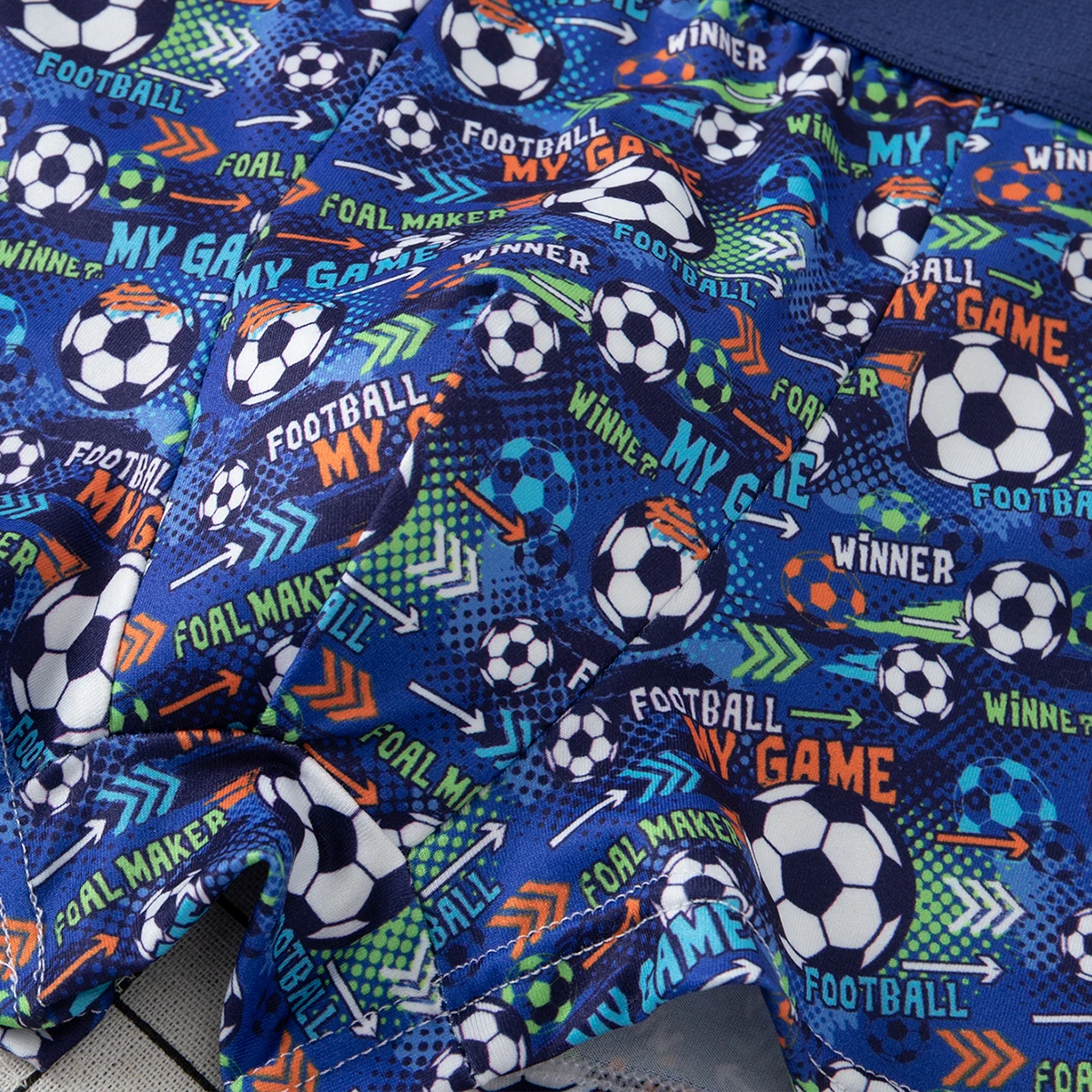8/4-teiliges Set niedlicher Fußball-bedruckter Unterwäsche für Kinder, weiche und bequeme Boxershorts für Jungen, lässige Basic-Shorts für Zuhause – Detail 19