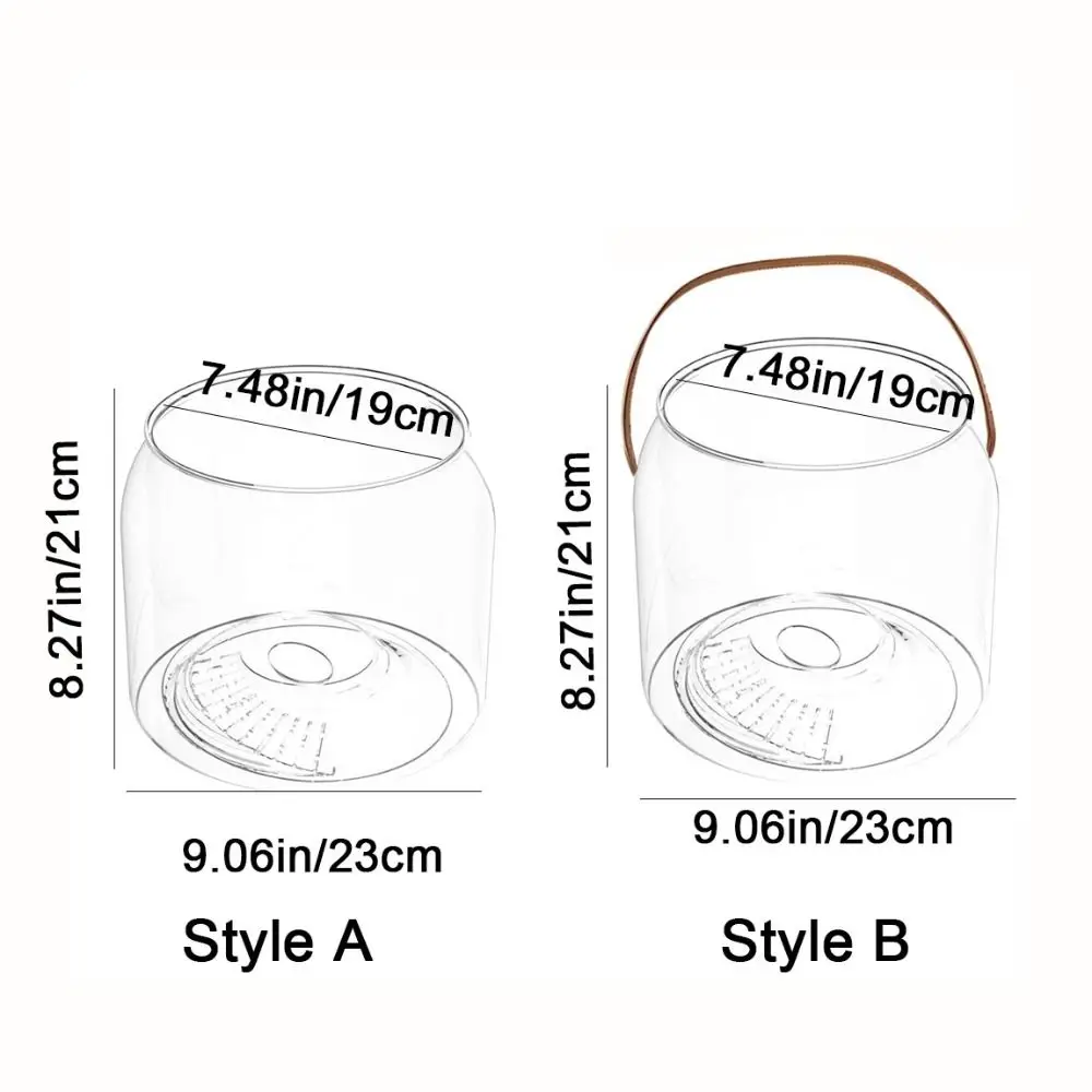 Durable Transparent Round Fish Tank Plastic Fall Resistant Fish Bowl Decorative Anti-broken Desktop Small Aquarium for Home