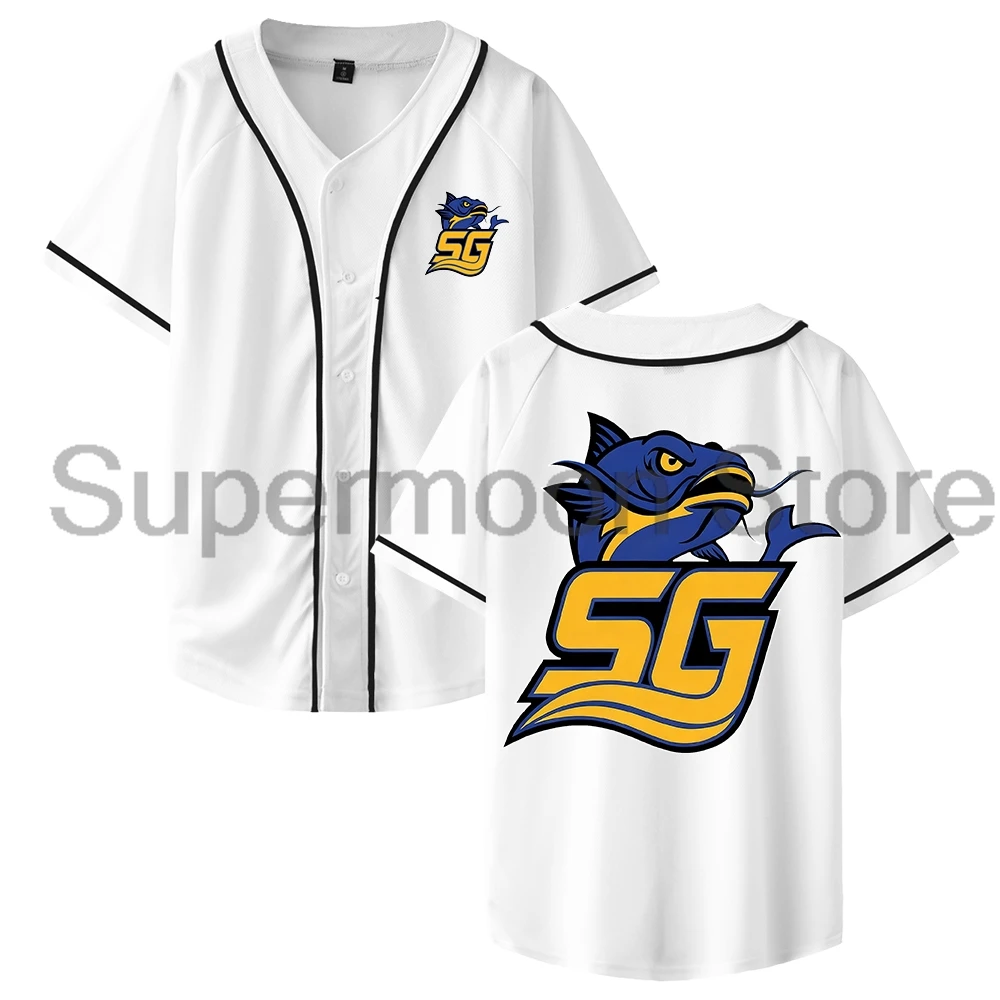 تشاد باورز جنوب جورجيا سمك السلور جيرسي البيسبول سترة قمصان الخامس الرقبة قصيرة الأكمام زر متابعة المحملة النساء الرجال الشارع الشهير القمم