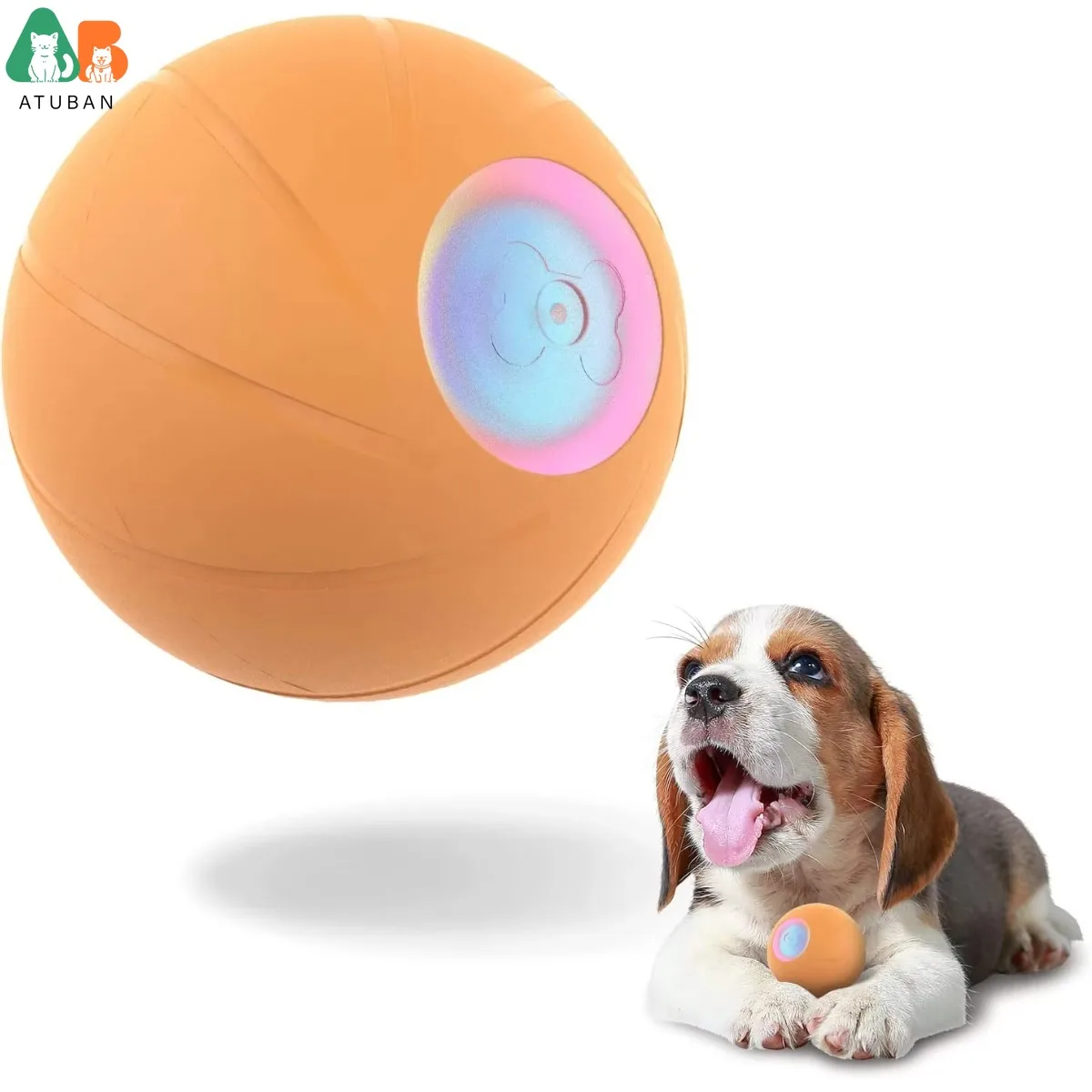 

ATUBAN Intelligent Interactive Dog Toy Ball,Wicked Ball SE,Made of Natural Rubber,Jumping Activation Ball for Dogs,Rechargeable