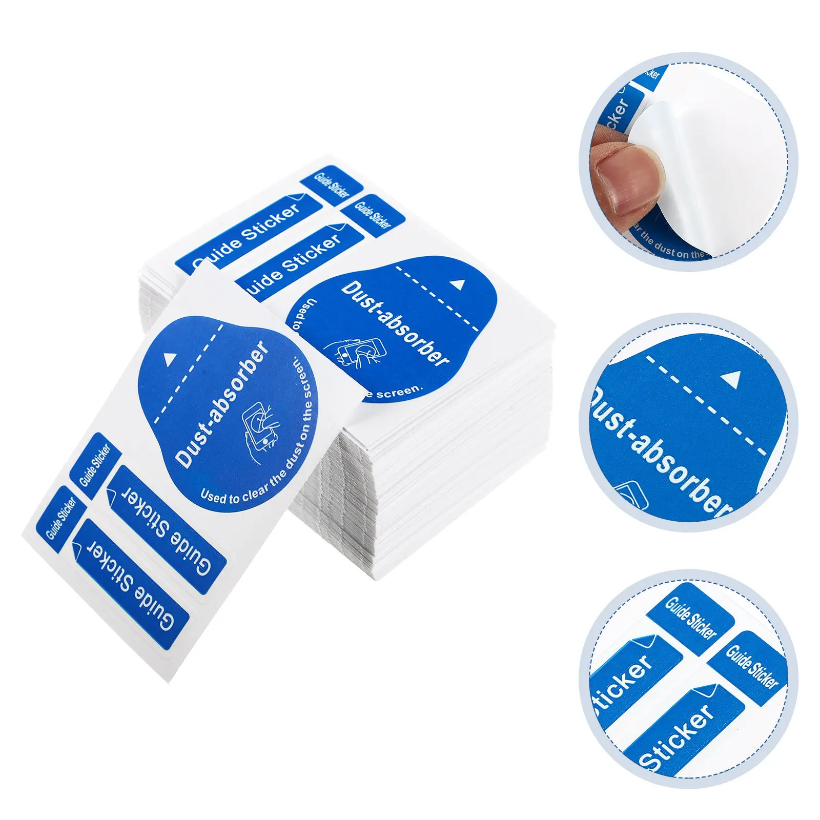 200Pcs Phone Screen Dust Cleaner Stickers High Grade Adhesive LCD Tablet Screen Cleaning Decals Effective Oil Smudge Fingerprint