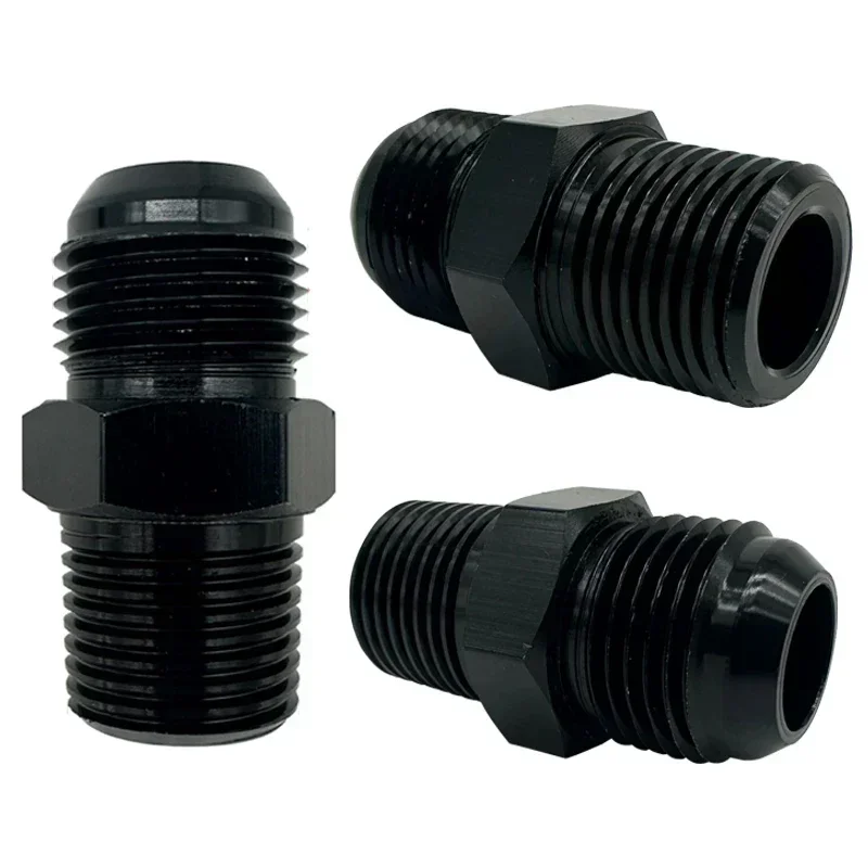 4X AN4 AN6 AN8 AN10 AN12- 1/4NPT 1/8NPT 3/8NPT 3/4 NPT Male Straight Adapter Flare Fitting Auto Fuel Hose Oil Cooler Fitting